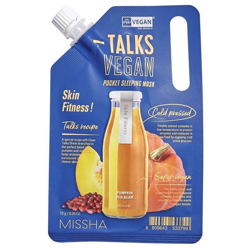 Missha Talks Vegan Squeeze Pocket Sleeping Mask Skin Fitness