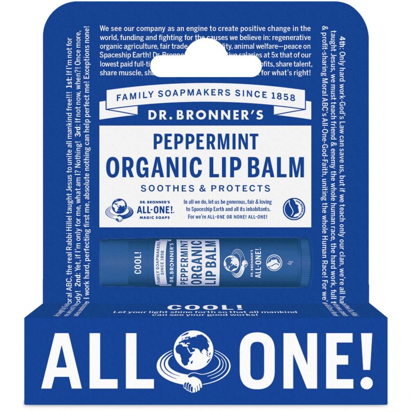 Dr. Bronner's Peppermint Organic Lip Balm 4 g