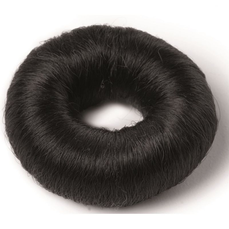 Synthetic Hair Bun Small Black 73mm