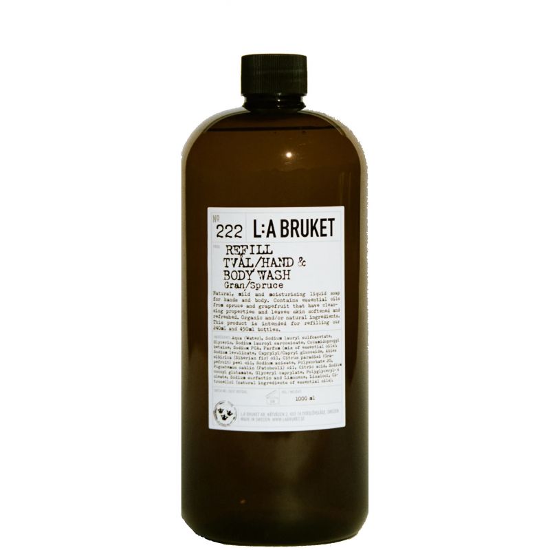L:A Bruket Refill Flytande Tvål Gran 1000 ml