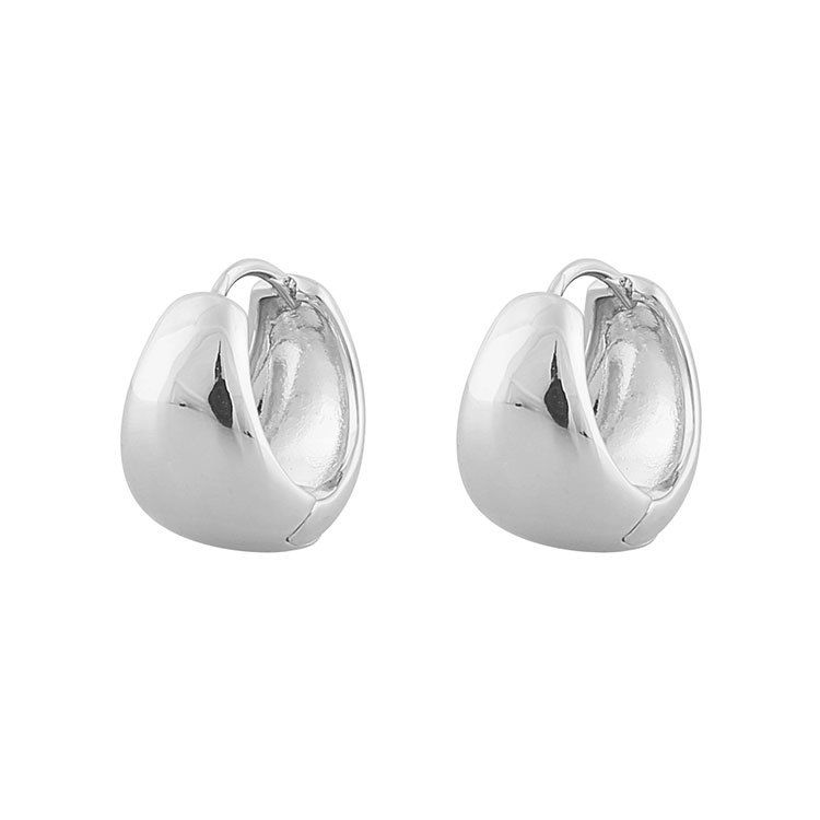 Snö Of Sweden Core Pure Oval Earring – Plain Silver