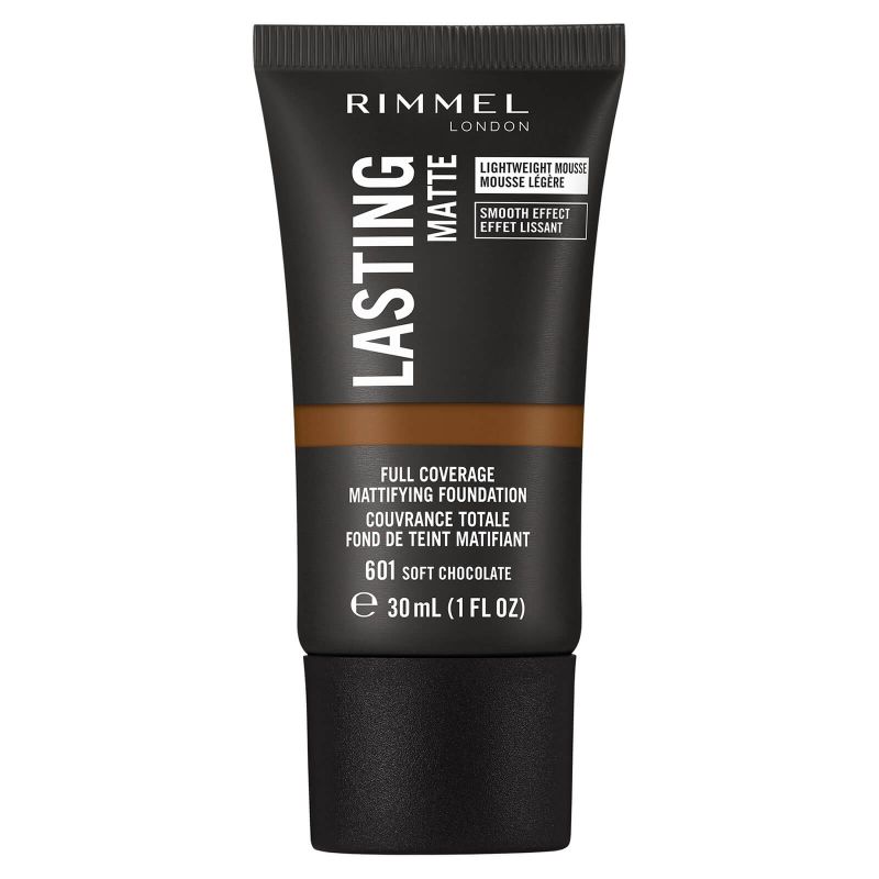 Rimmel London Lasting Matte Foundation 30ml (Various Shades) - 601 Soft Chocolate