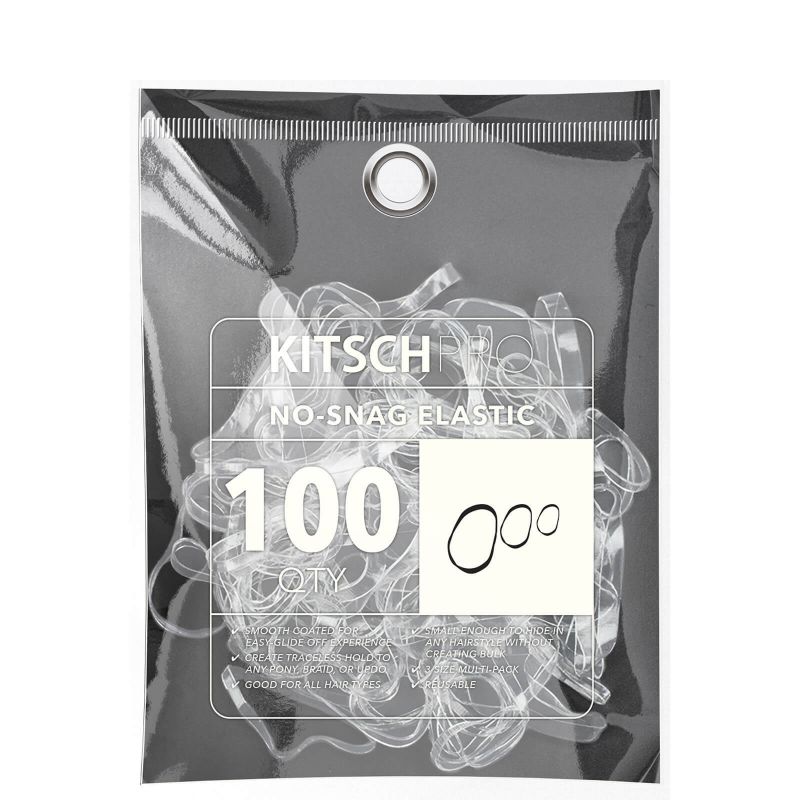 Kitsch No-Snag Elastics (Various Colours) - Clear