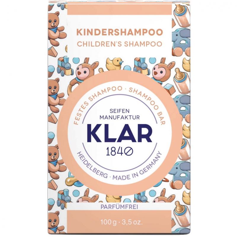 Klar Seifen Childrens Shampoo Bar - Fragrance Free 100 g