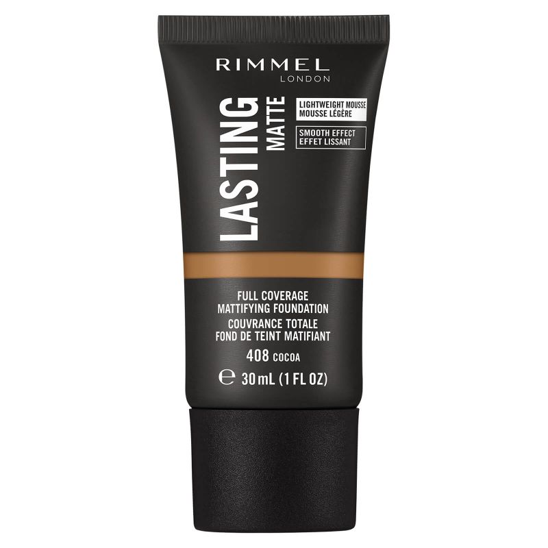 Rimmel London Lasting Matte Foundation 30ml (Various Shades) - 408 Maple