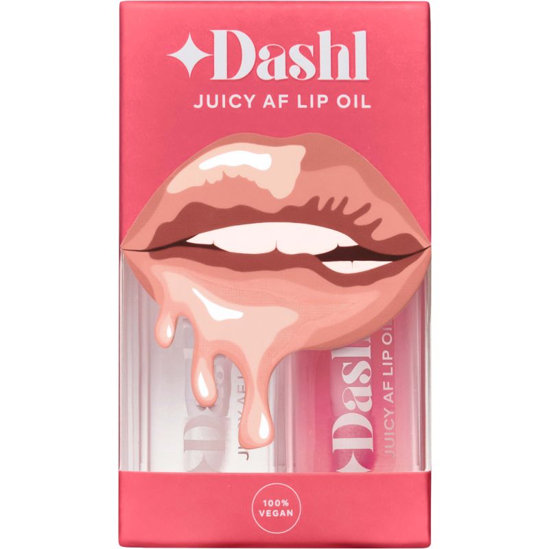 Dashl Juicy AF Lip Oil - 2-Pack Look Good Naked & Blushing