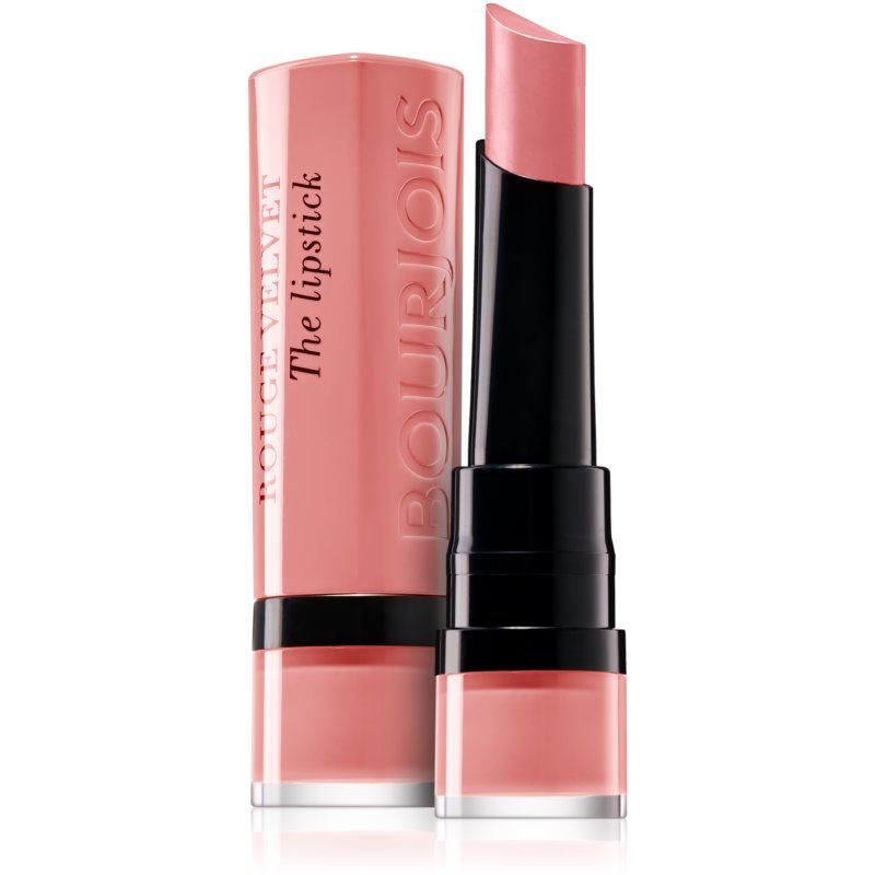 Bourjois Rouge Velvet The Lipstick Mattahuulipuna Sävy 02 Flaming’ Rose 2,4 g