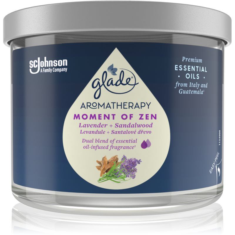 GLADE Aromatherapy Moment of Zen Tuoksukynttilä Lavender + Sandalwood 260 g