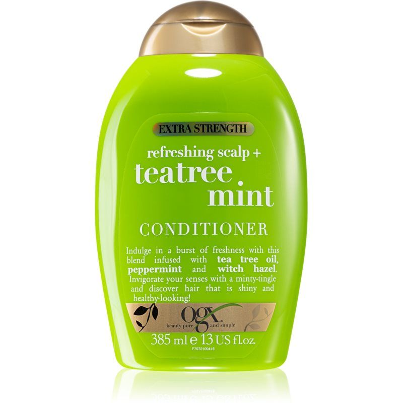 OGX Teatree Mint Extra Strenght Virkistävä Hoitoaine 385 ml