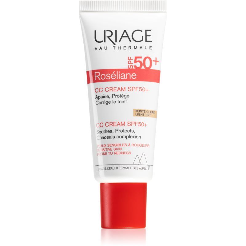 Uriage Roséliane CC Cream SPF 50+ punoitusta vähentävä CC-voide SPF 50+ Sävy Light Tint 40 ml