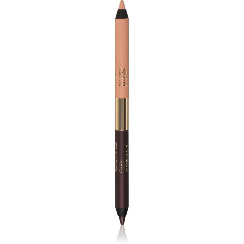 Estée Lauder Smoke & Brighten Kajal Eyeliner Duo kajalkynä Sävy Bordeaux / Ivory 1 g