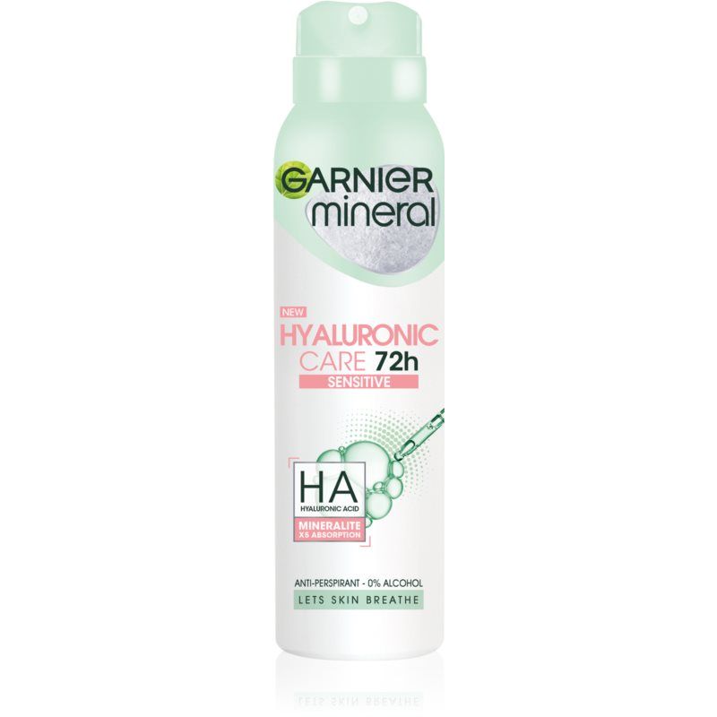 Garnier Mineral Hyaluronic Care Antiperspiranttisuihke Herkälle Iholle 150 ml