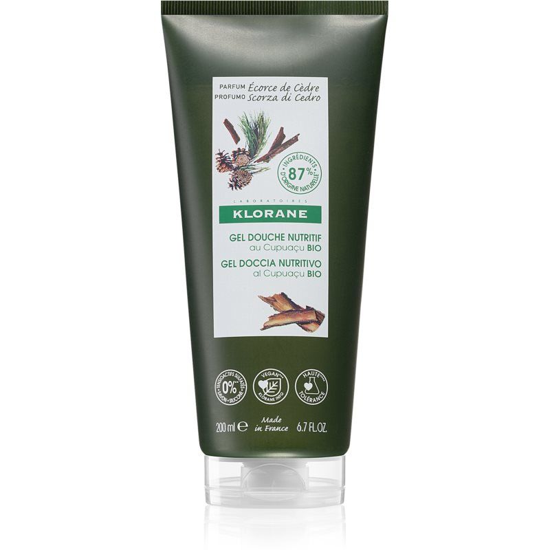 Klorane Cupuaçu Bio Écorce de Cèdre Ravitseva Suihkugeeli 200 ml