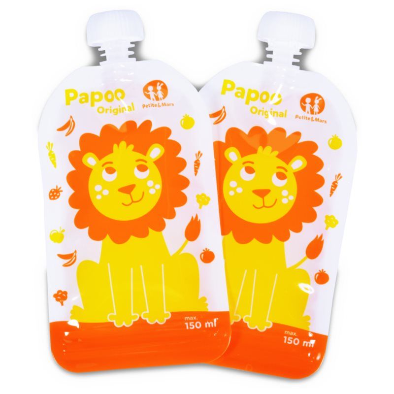 Petite&Mars Papoo ruokapussi Lion 6x150 ml