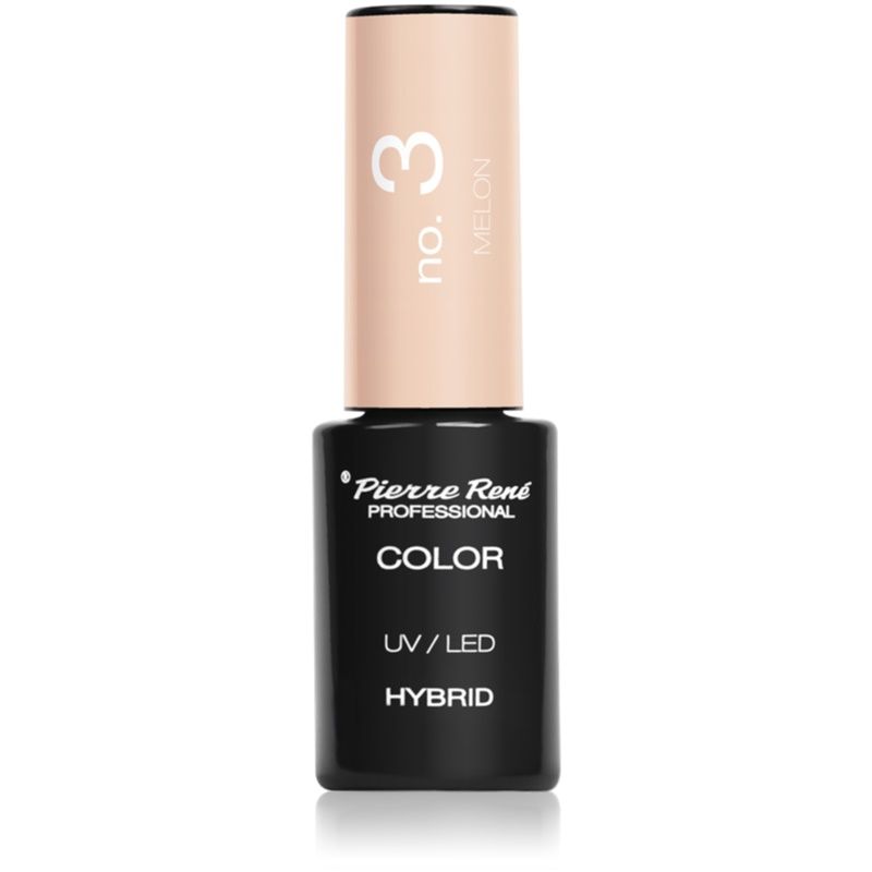 Pierre René Nails Hybrid geelikynsilakka – UV/LED-lamppu tarvitaan Sävy No. 3 Melon 6 ml
