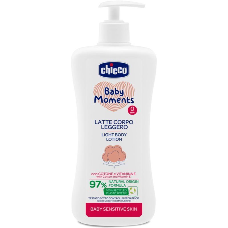 Chicco Baby Moments Sensitive hellävarainen vartalomaito 500 ml