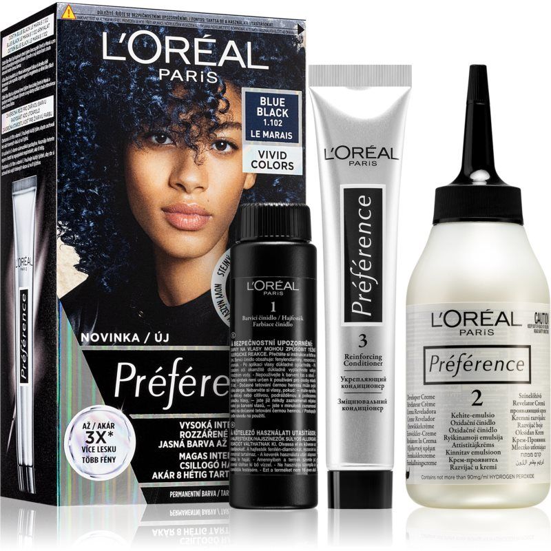 L’Oréal Paris Préférence Vivids hiusväri Sävy 1.102 blue black 1 kpl