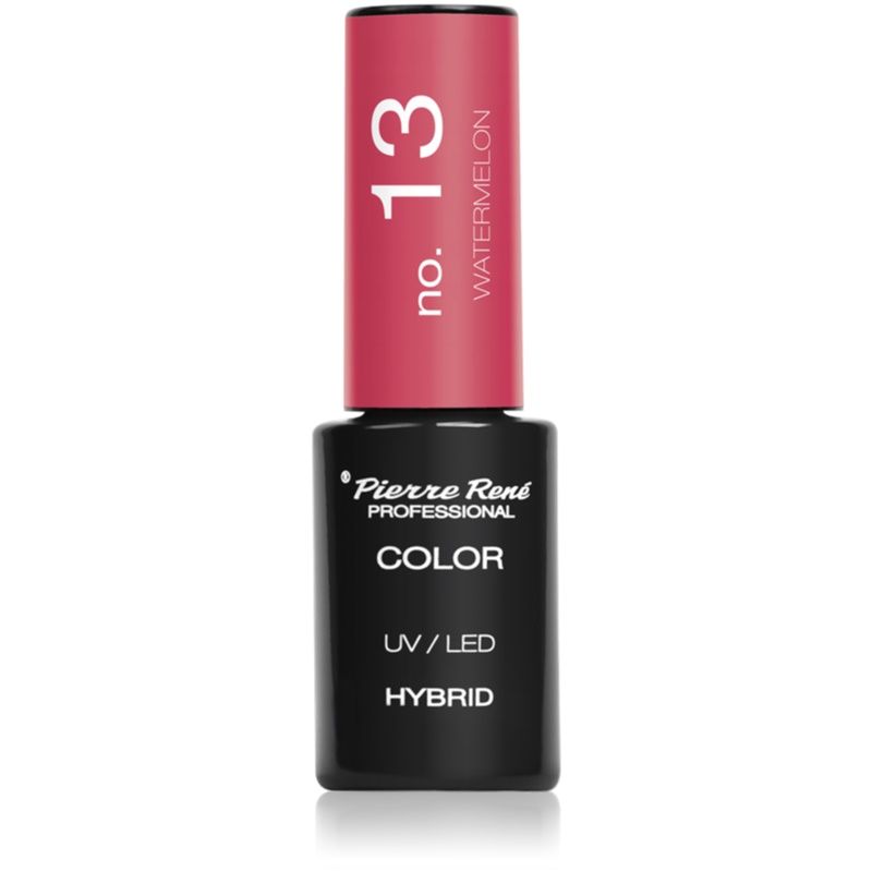 Pierre René Nails Hybrid geelikynsilakka – UV/LED-lamppu tarvitaan Sävy No. 13 Watermelon 6 ml