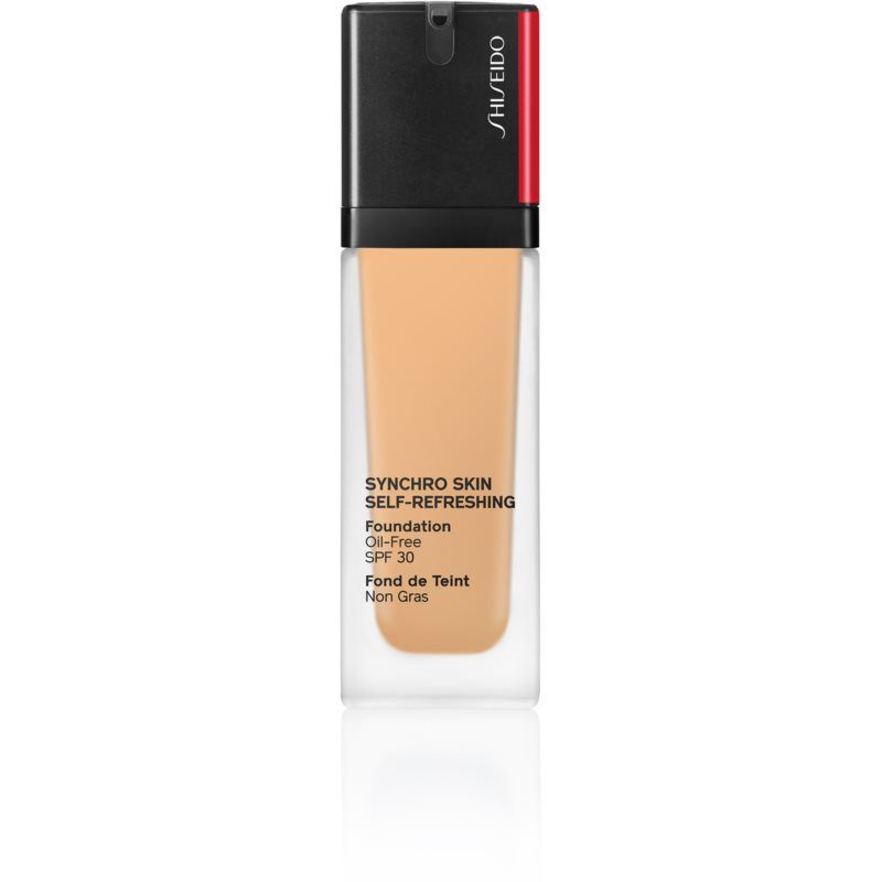 Shiseido Synchro Skin Self-Refreshing Foundation pitkäkestoinen meikkivoide SPF 30 Sävy 350 Maple 30 ml