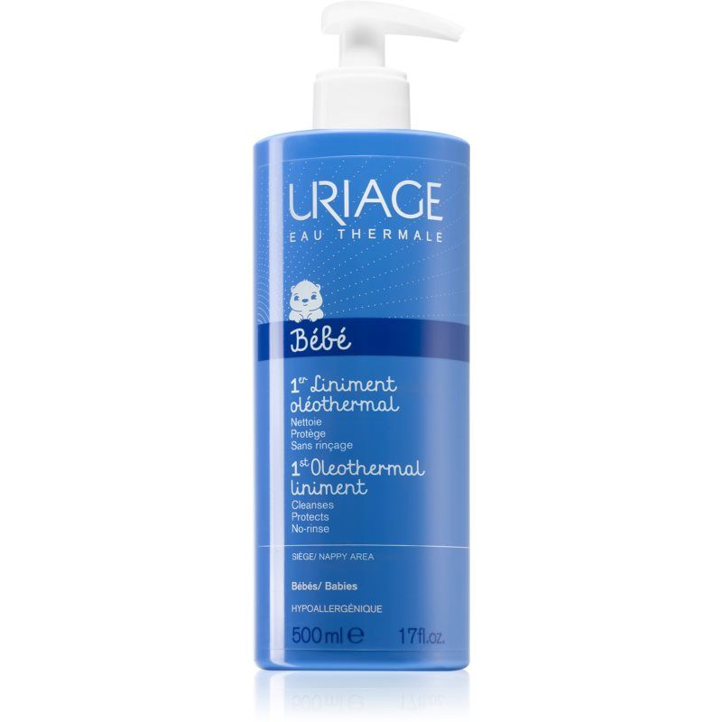 Uriage Bébé 1st Oleothermal Liniment hellävarainen puhdistava voide vaippaalueelle 500 ml