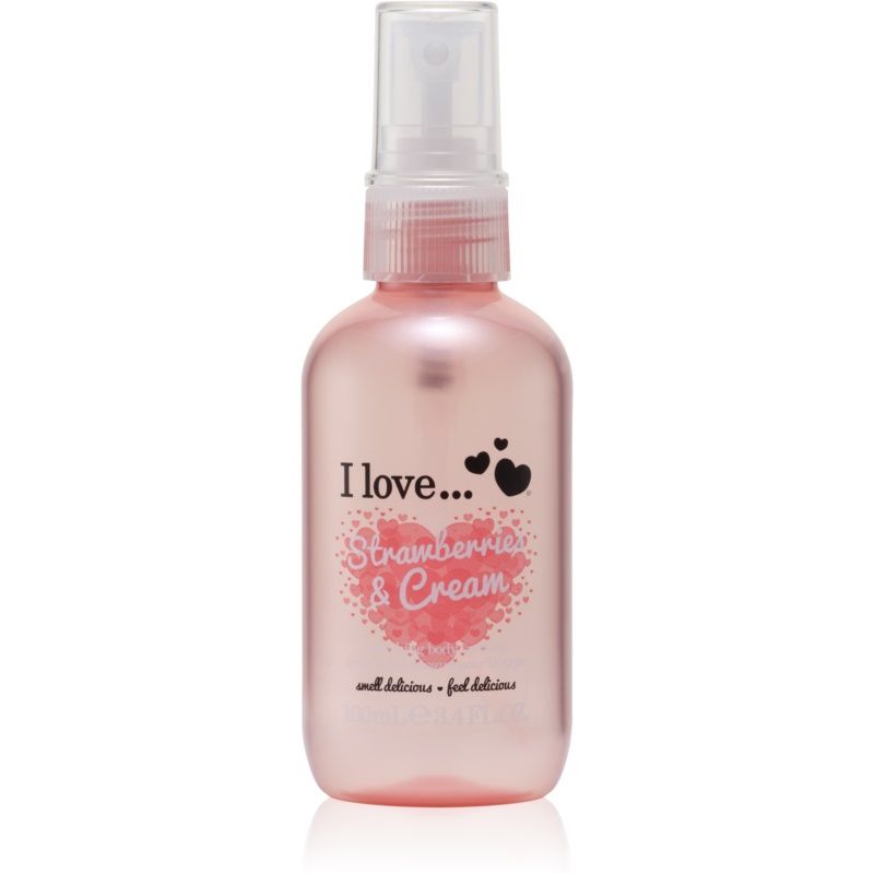 I love... Strawberries & Cream Virkistävä Vartalosuihke 100 ml