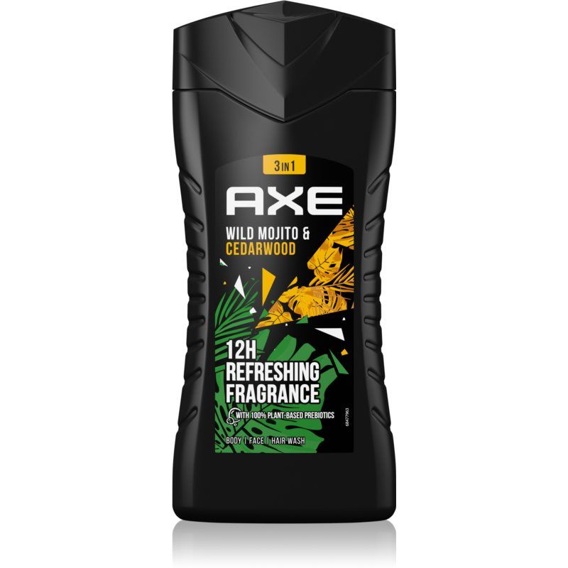 Axe Wild Green Mojito & Cedarwood Virkistävä Suihkugeeli Miehille 250 ml