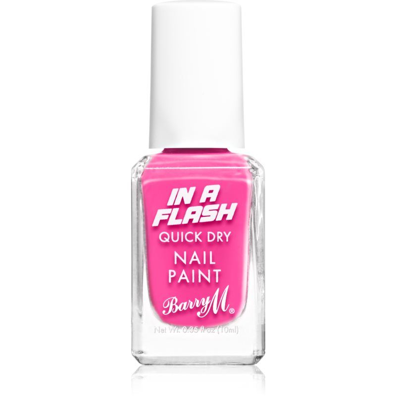 Barry M IN A FLASH Nopeasti Kuivuva Kynsilakka Sävy Pink Burst 10 ml