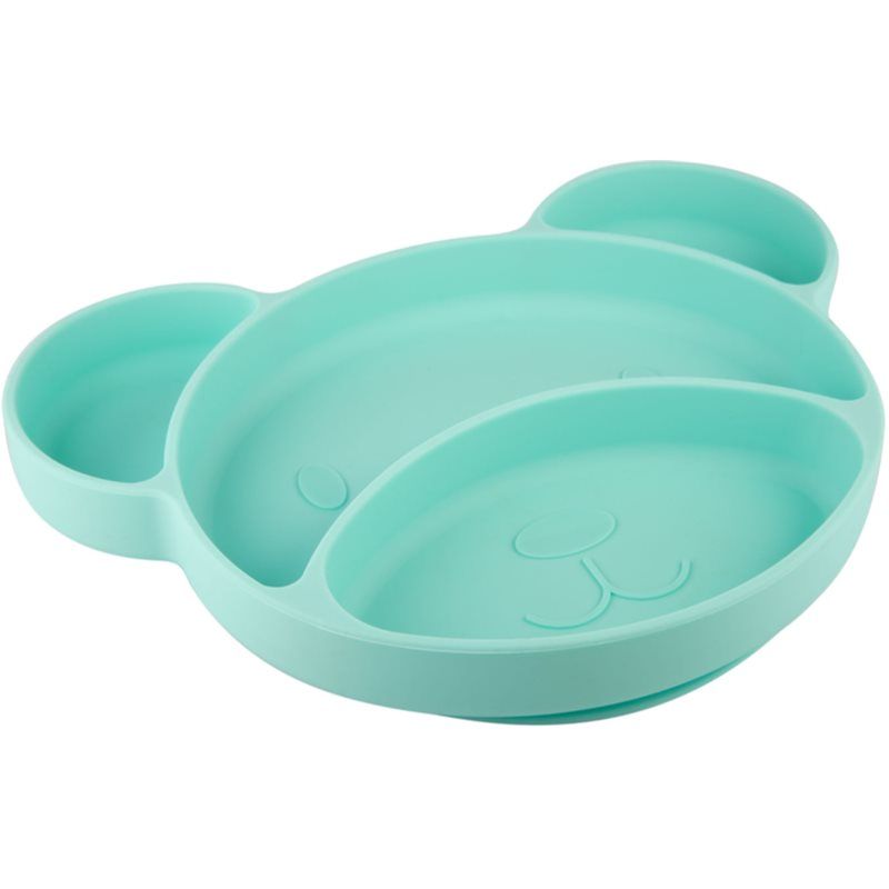 canpol babies Suction plate Bear lokerolautanen varustettu imukupilla Turquoise 500 ml