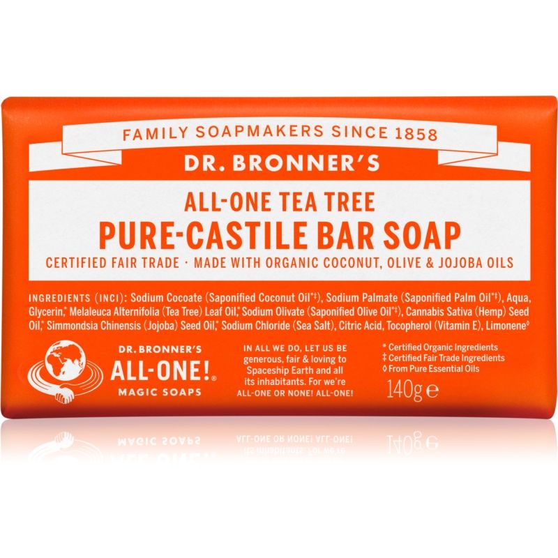 Dr. Bronner’s Tea Tree Palasaippua 140 g