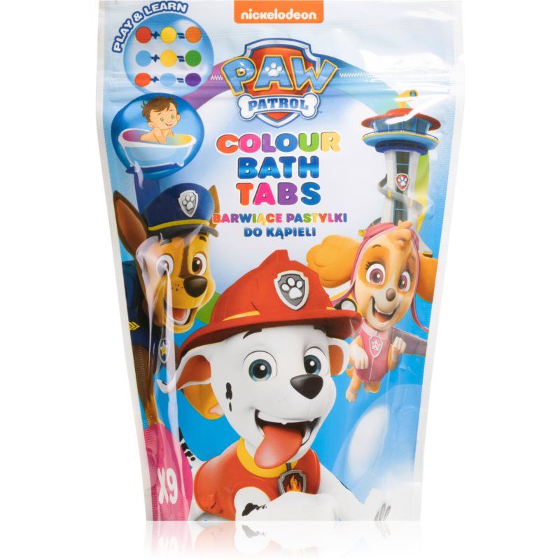 Nickelodeon Paw Patrol Colour Bath Tabs Kylpytuote Lapsille 9x16 g