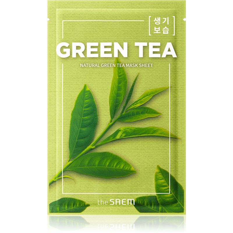 The Saem Natural Mask Sheet Green Tea Kosteuttava ja Rauhoittava Kangasnaamio 21 ml