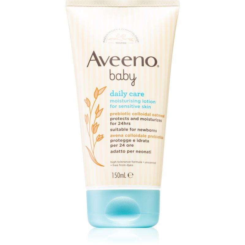 Aveeno Baby Moisturising lotion kosteuttava vartalomaito, sopii käytettäväksi vastasyntyneestä alkaen 150 ml