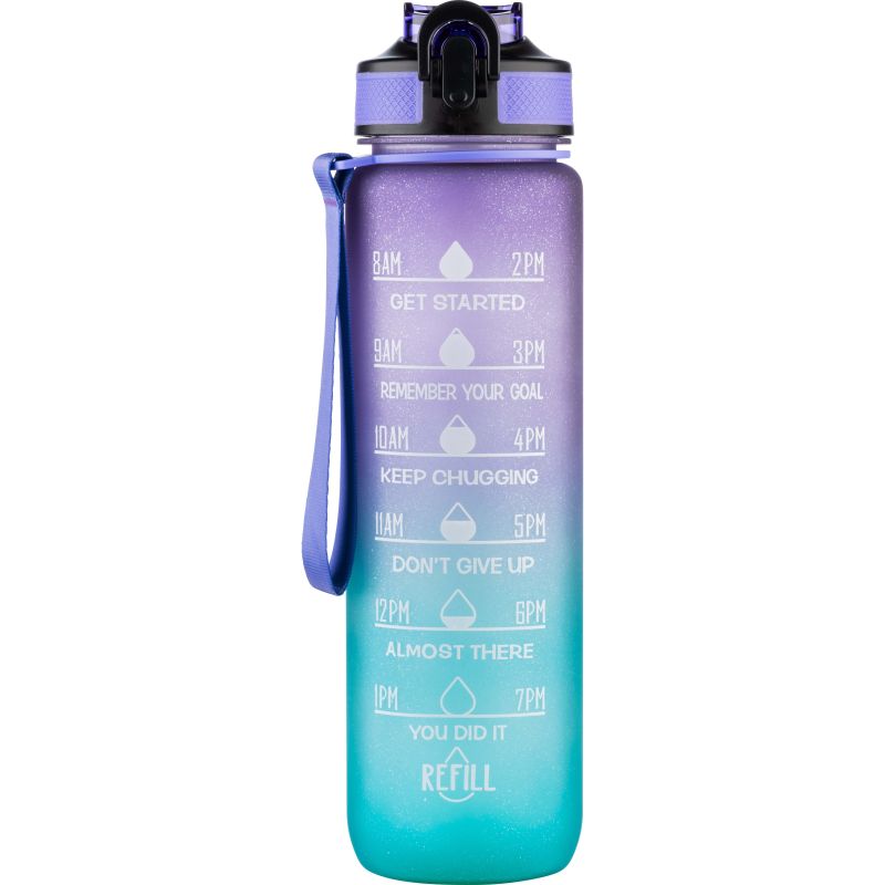 Beauty Rebels Motivational Water Bottle 1 L Stardust Purple
