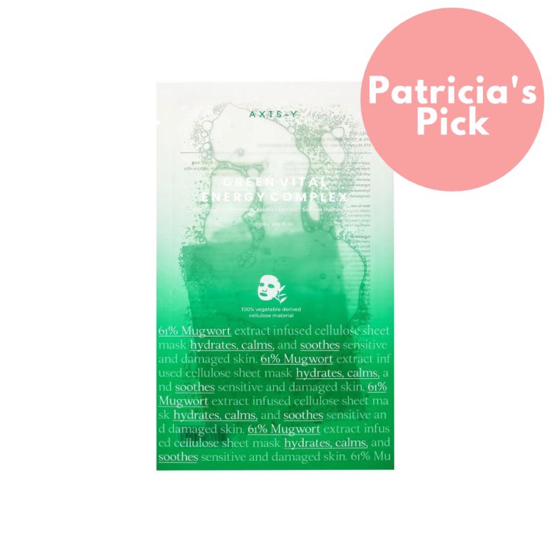 Axis-Y Mugwort Green Vital Energy Complex Sheet Mask