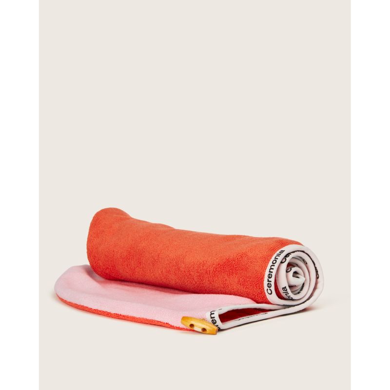 Ceremonia Guava Microfiber Hair Towel