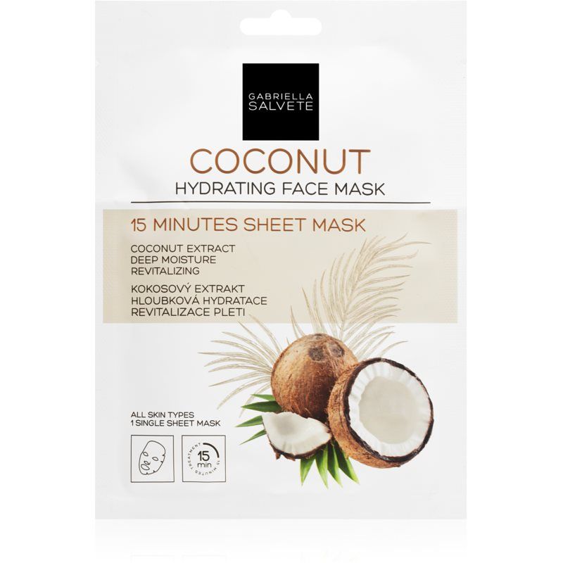 Gabriella Salvete Face Mask Coconut kosteuttava kangasnaamio 1 kpl