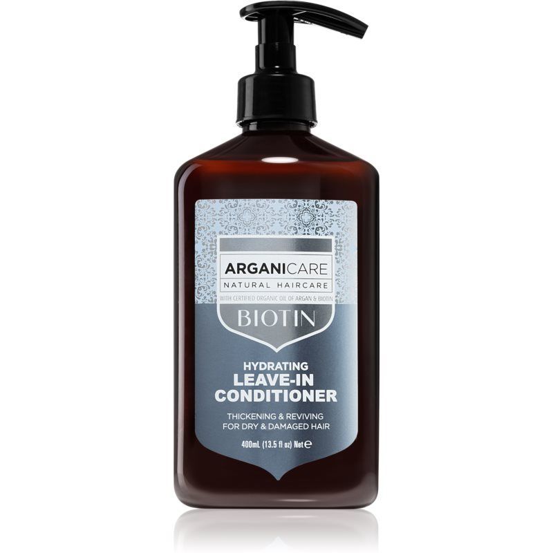 Arganicare Biotin Leave-In Conditioner hiuksiin jätettävä hoitoaine Kuiville Ja Vaurioituneille Hiuksille 400 ml