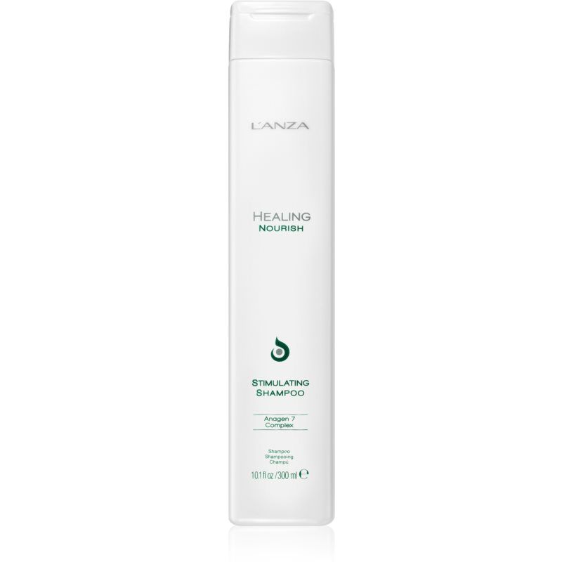 L'anza Healing Nourish Stimulating energisoiva shampoo hennoille, oheneville ja hauraille hiuksille 300 ml