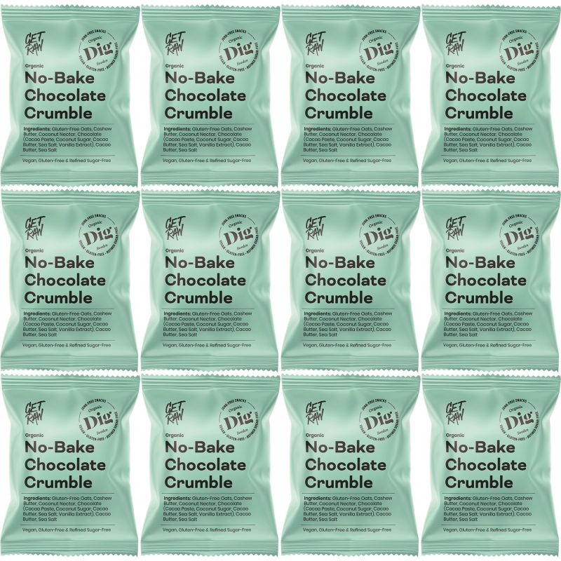 Dig GET RAW Organic No-Bake Chocolate Crumble 12 x 35g