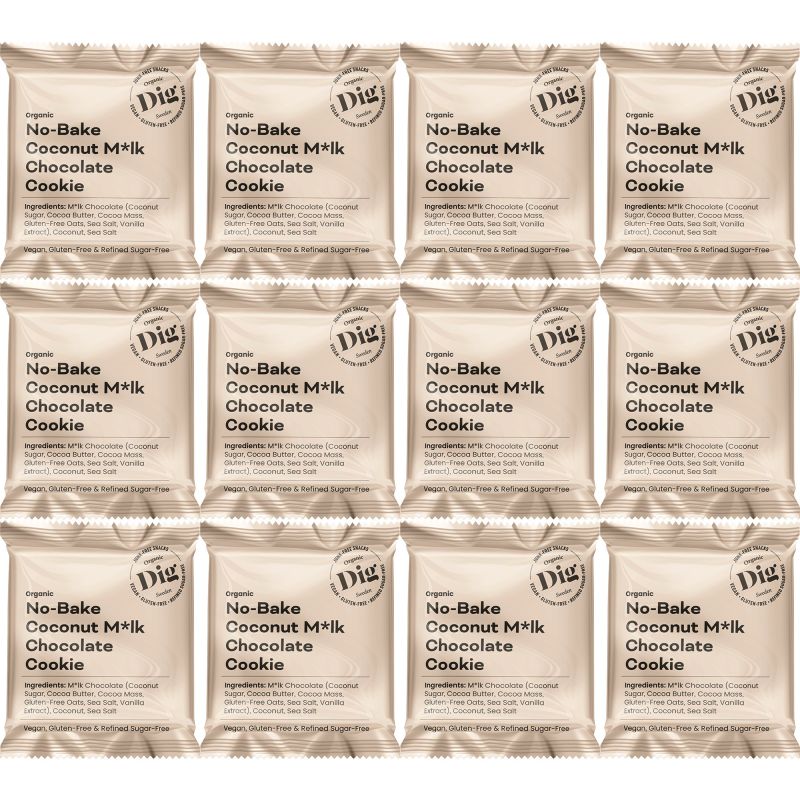 Dig Organic No-Bake Coconut M*lk Chocolate Cookie 12 x 35g
