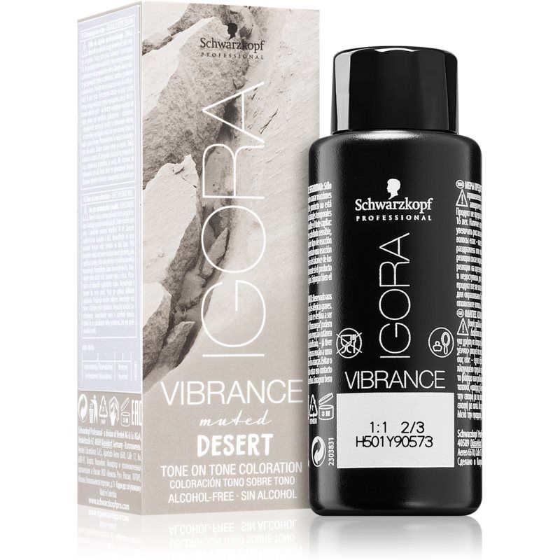 Schwarzkopf Professional IGORA Vibrance hiusten puolikestoväri Sävy 7-24 Medium Blonde Ash Beige 60 ml