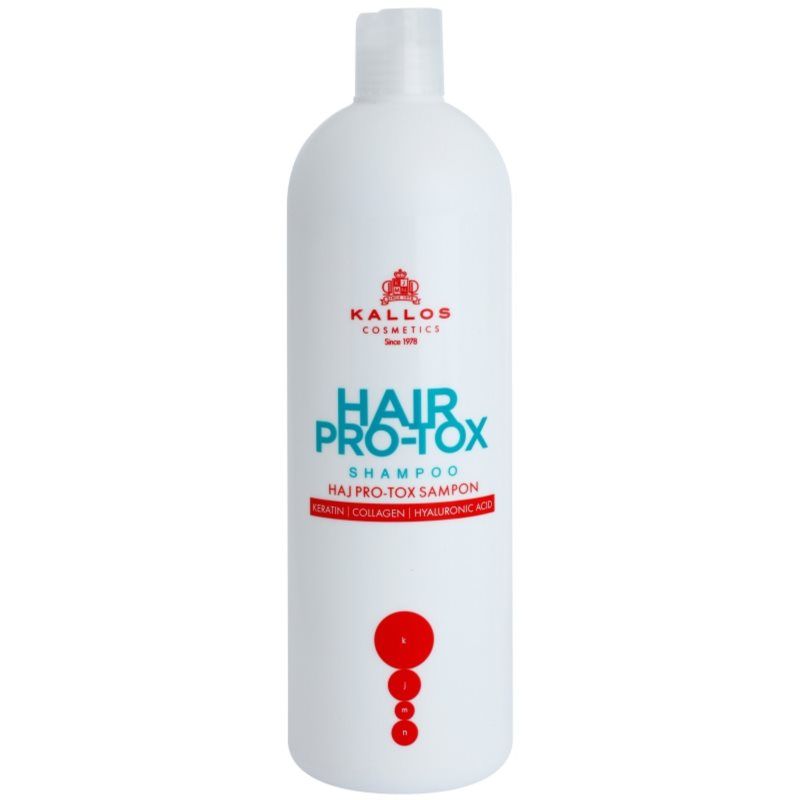 Kallos Hair Pro-Tox keratiinishampoo Kuiville Ja Vaurioituneille Hiuksille 1000 ml