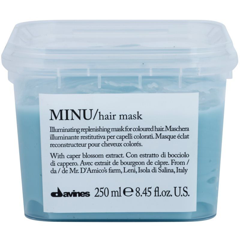 Davines Minu Caper Blossom uudistava naamio Värjätyille Hiuksille 250 ml