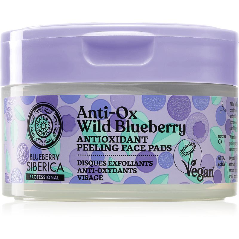Natura Siberica Anti-Ox Wild Blueberry kuorivat kasvolaput 20 kpl