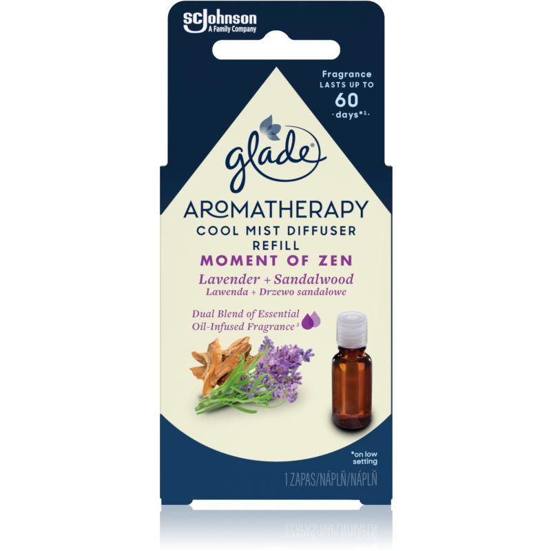 GLADE Aromatherapy Moment of Zen täyttöpakkaus aromidiffuusoriin Lavender + Sandalwood 17,4 ml