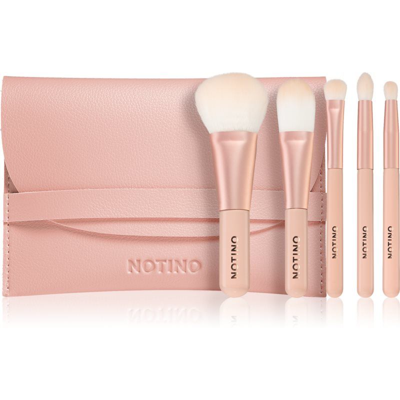 Notino Pastel Collection Travel brush set with pouch matkasivellinsetti ja laukku 1 kpl