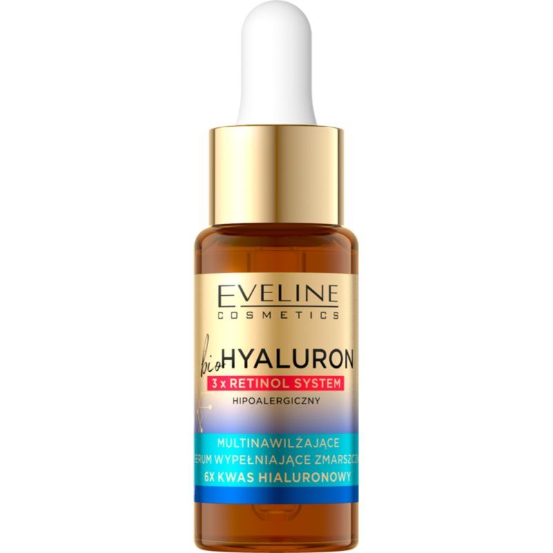 Eveline Cosmetics Bio Hyaluron 3x Retinol System ryppyjä ehkäisevä ja täyttävä seerumi 18 ml
