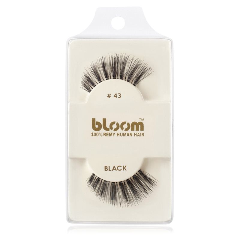 Bloom Natural liimattavat ripset aidoista hiuksista No. 43 (Black) 1 cm