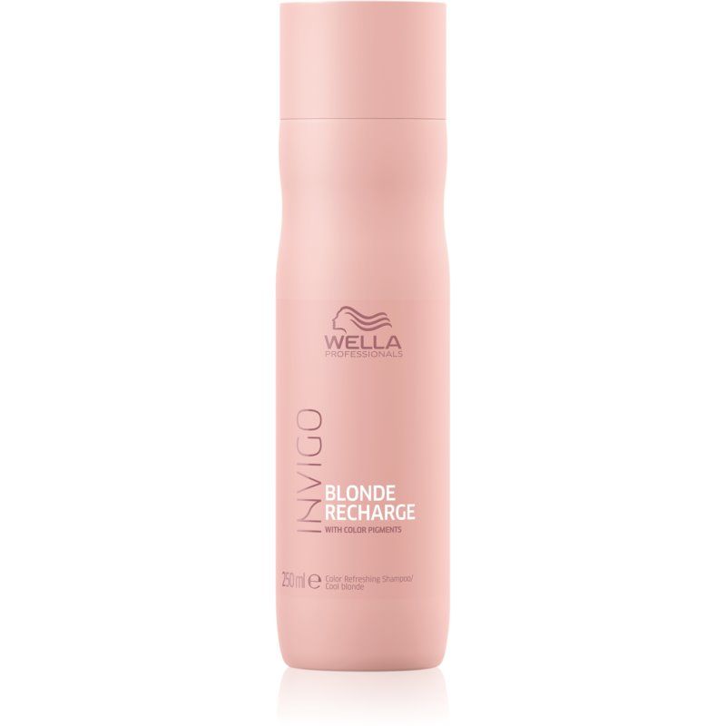 Wella Professionals Invigo Blonde Recharge väriä suojaava shampoo vaaleille hiuksille Cool Blond 250 ml