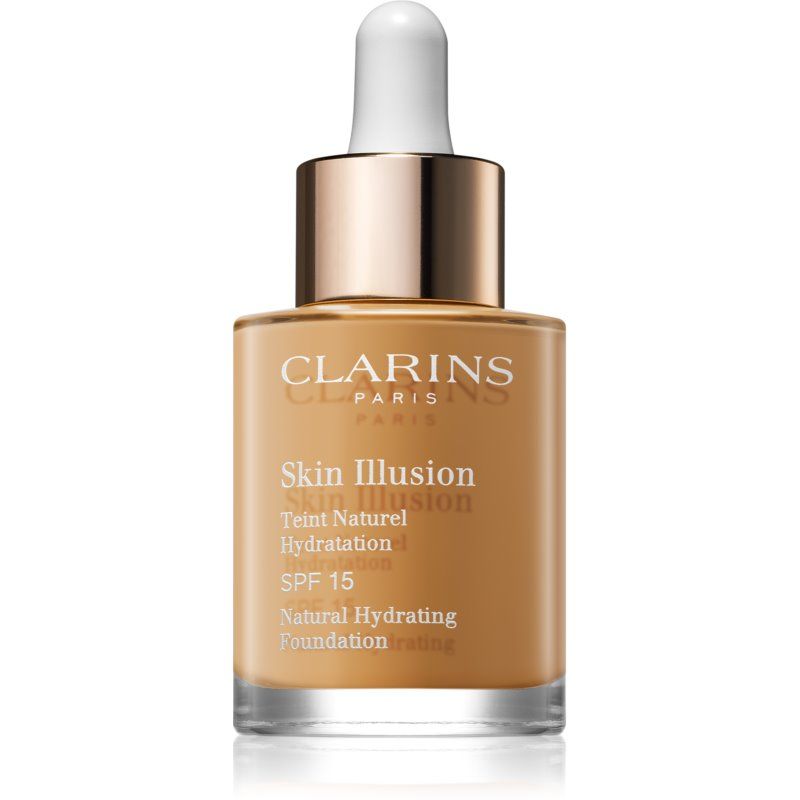 Clarins Skin Illusion Natural Hydrating Foundation kirkastava ja kosteuttava meikkivoide SPF 15 Sävy 110 Honey 30 ml